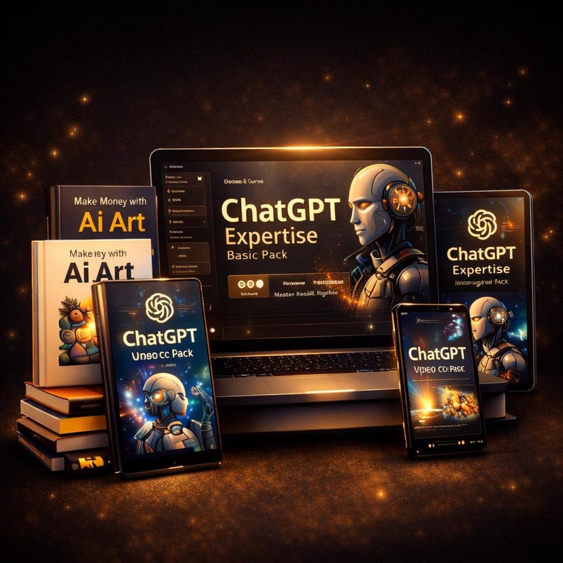 AI Business Mega Bundle – plr mrr Digital Products Pack with Ebooks and Video Courses – ChatGPT, AI Art, Automation, Income Guides