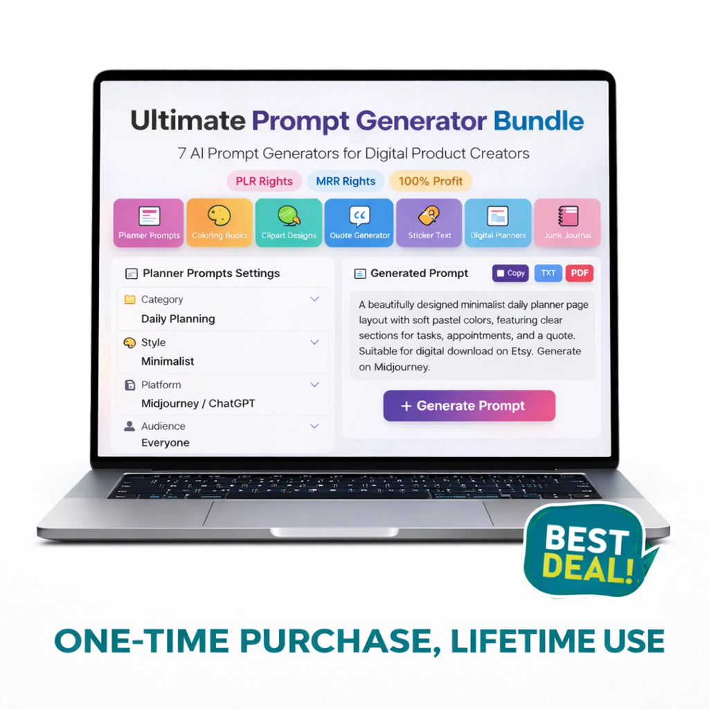 Ultimate Prompt Generator Bundle 7-in-1 AI tools