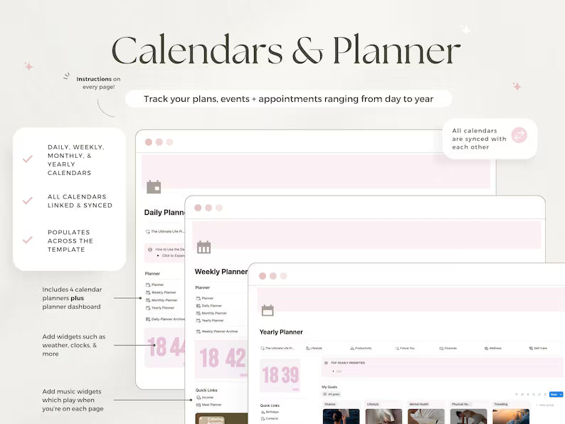 It Girl Notion Planner – The All-in-One Aesthetic Life & Productivity Dashboard