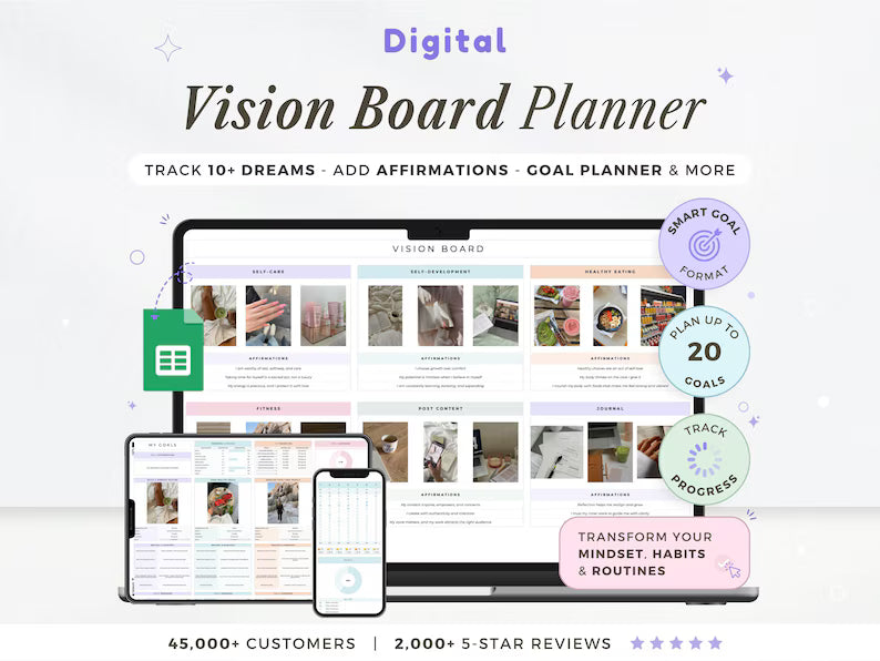 2026 Digital Vision Board Planner