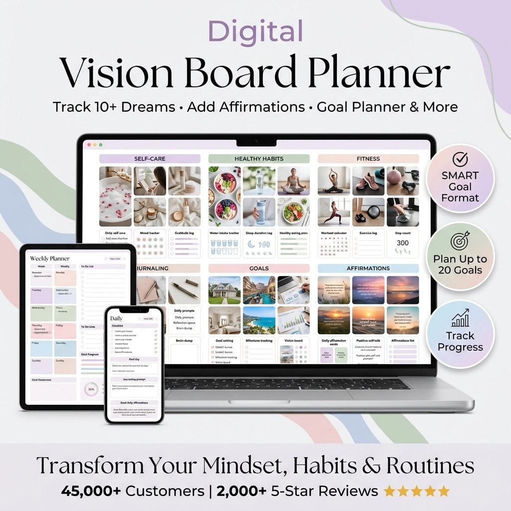 2026 Digital Vision Board Planner